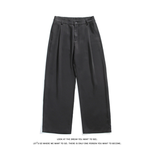 休闲三丝斜西裤裤子宽松大码男垂感直筒裤K8555-P35【特价】图片