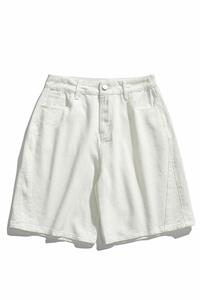 夏新款潮流百搭美式休闲水洗拼接牛仔短裤子男DK8481-P32【特价】图片