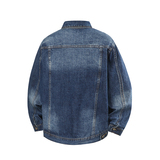 休闲大码宽松男女潮流立体剪裁牛仔外套夹克J0521-P80【特价】，男装工装外套，电商A007-1