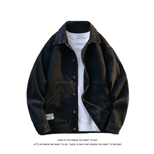 牛仔外套宽松大码简约休闲百搭潮流水洗牛仔衣夹克J7009-特价68图片