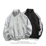 运动撞色开衫卫衣大码宽松休闲立领外套W4641-P48【特价】，女装短外套，电商A007-1