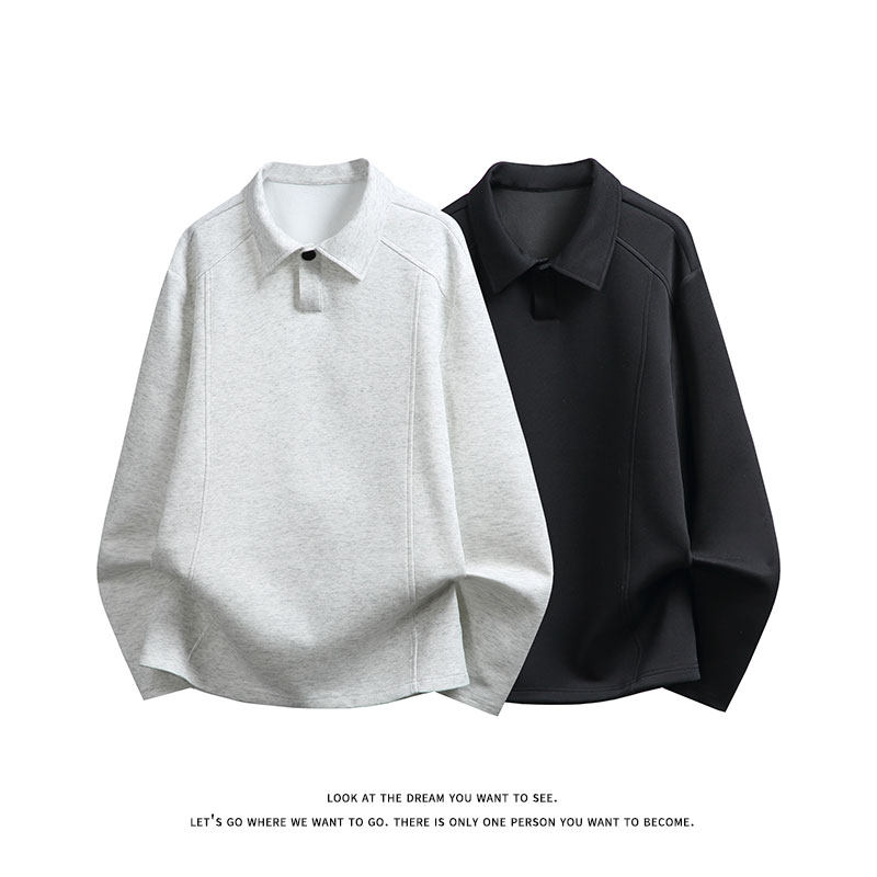 POLO领卫衣男女宽松休闲纯色美式解构上衣长袖T恤W4711-特P26，男装T恤，电商A007-1