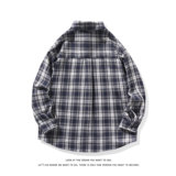 港风慵懒风休闲宽松潮流大码百搭情侣格子衬衫C2158-特P28无差价，男装衬衫，电商A007-1