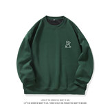 烫花大码330克重磅华棉复合圆领纯色休闲卫衣-W4272-P33【特价】，男装卫衣，电商A007-1