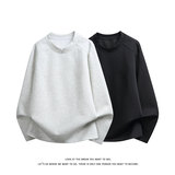 重磅休闲宽松上衣内搭极简风小领口套头长袖卫衣男W4713-特价P26，男装卫衣，电商A007-1