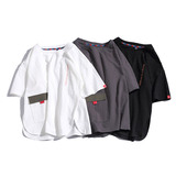 日系工装短袖T恤男女宽松潮牌口袋百搭半袖圆领上衣T296-特价P22，男装T恤，电商A007-1