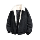 冬季美拉德巴恩风羊羔绒屋面PU皮棉服加绒保暖棉衣MP7827-特P80，男装棉衣，电商A007-1