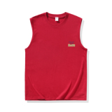 港风潮牌印花背心男女宽松纯棉无袖坎肩运动休闲T恤B3924-特价P19，男装背心/马甲，电商A007-1
