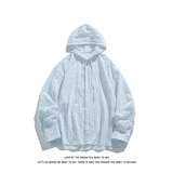 冰丝防晒夏季轻薄透气速干连帽衬衫休闲情侣装外套C2254-特价P42，男装防晒衣，电商A007-1