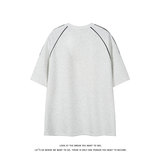 简约休闲宽松短袖T恤百搭圆领撞色设计感半袖上衣男T3708-特价P27，男装T恤，电商A007-1