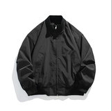 秋季新款拼接半开领夹克男女宽松休闲百搭高级感上衣J7350-特价31，男装夹克，电商A007-1