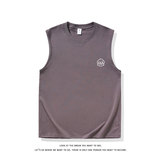 美式潮流休闲背心男女宽松圆领套头上衣印花无袖T恤B3923-特价P19，男装背心/马甲，电商A007-1