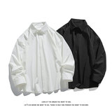 纯色休闲港风简约百搭舒适宽松韩版长袖衬衫男C2259-特价P30，男装衬衫，电商A007-1