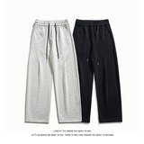 宽松直筒纯色卫裤男休闲抽绳宽松型垂感运动长裤K8696-特价P36，男装休闲裤，电商A007-1