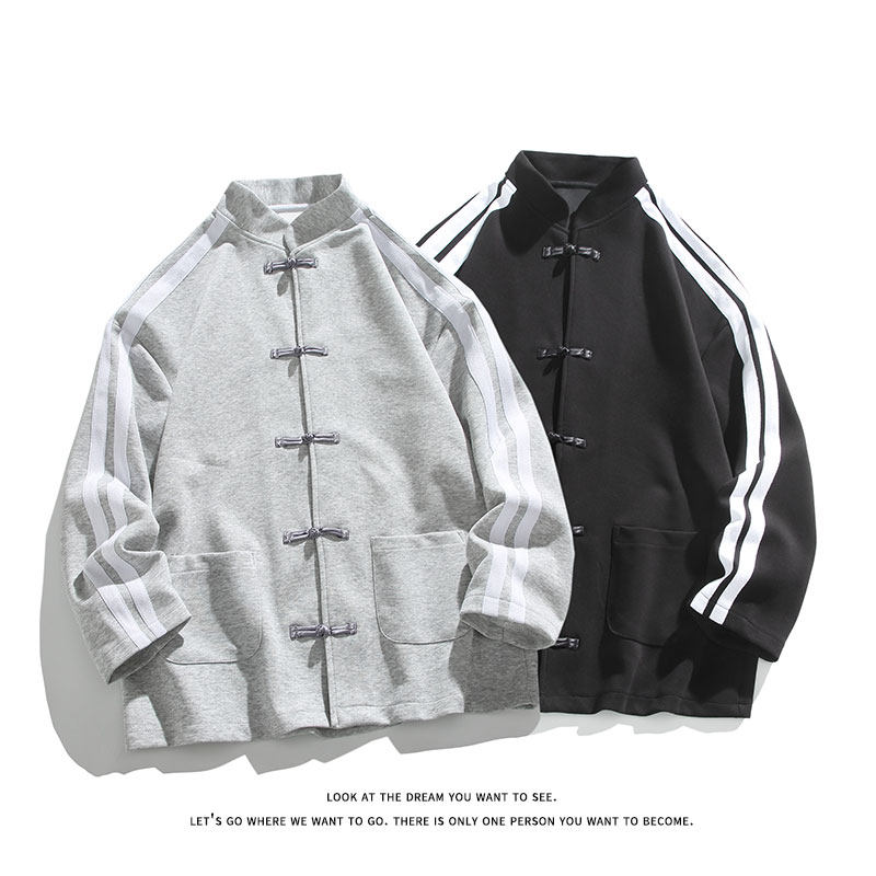 风盘扣开衫设计感重磅卫衣宽松潮上衣外套W4648-P56【特价】，女装短外套，电商A007-1