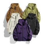 2025新款冲锋衣春秋季防水户外简约连帽夹克外套FJ91-特价P37，男装夹克，电商A007-1