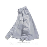 休闲条纹衬衫男宽松休闲大码长袖衬衣外套内搭C2268-特价P45，男装衬衫，电商A007-1