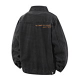 工装风黑色翻领牛仔外套男青年多口袋夹克百搭上衣J62-特价P53，男装工装外套，电商A007-1