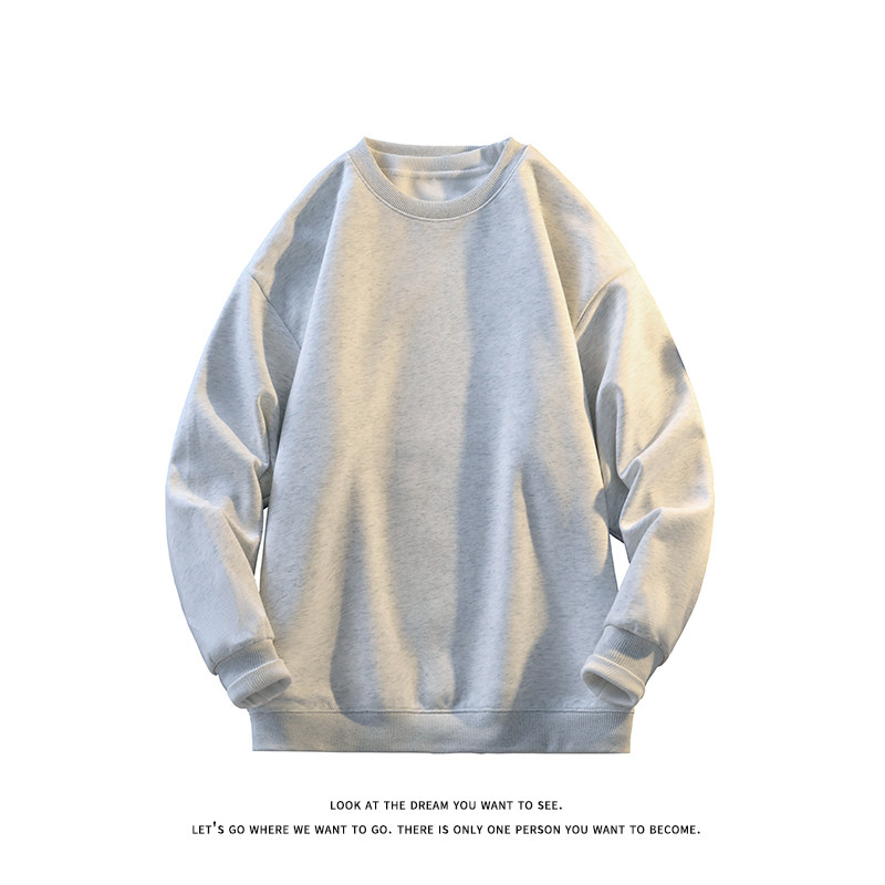 基础纯色圆领套头卫衣简约设计感上衣情侣款W4691-特价P25，男装卫衣，电商A007-1