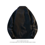 牛仔外套宽松大码简约休闲百搭潮流水洗牛仔衣夹克J7009-特价68，男装夹克，电商A007-1