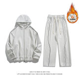 加绒加厚运动服套装W4683JR（加绒）特P60/K8666JR（加绒）特P45，男装休闲套装，电商A007-1