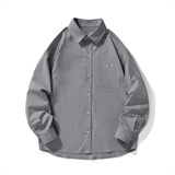 春装宽松重磅外套男大码港风休闲潮流衬衫C2177-P35【特价】，男装衬衫，电商A007-1