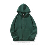 潮流大码休闲宽松情侣开衫连帽纯色卫衣外套W4277-P44【特价】，女装短外套，电商A007-1