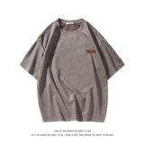 美式休闲风短袖T恤男女宽松简约百搭圆领宽松型上衣T3388-特价P22，男装T恤，电商A007-1