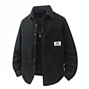 工装风翻领长袖夹克男宽松多口袋宽松型休闲外套JA6002-特价P60，男装夹克，电商A007-1