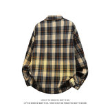 韩版潮流复古格子大码翻领长袖衬衫内搭外套C2193-P30【特价】，男装衬衫，电商A007-1