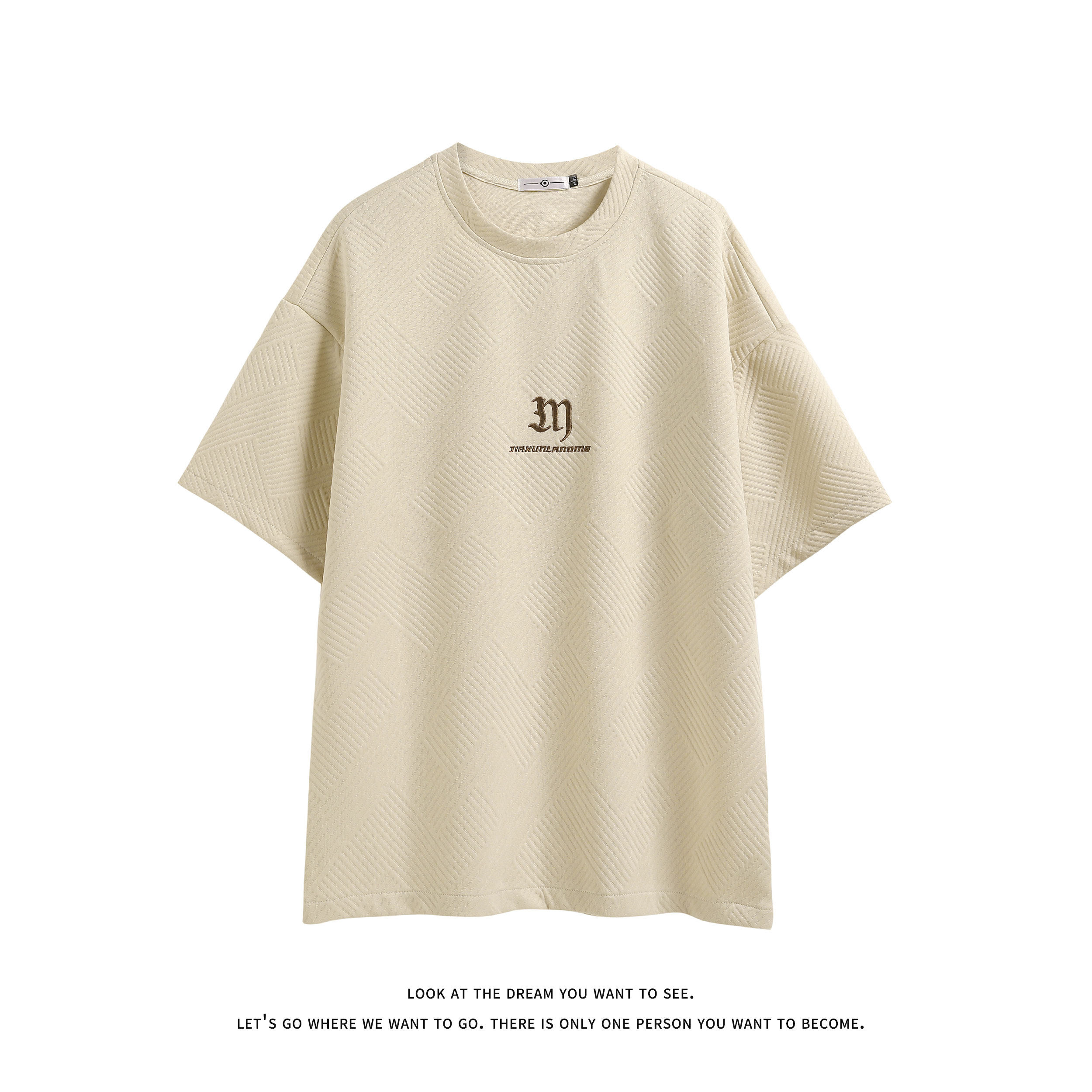 夏季流行休闲针织华夫格提花绣花圆领短袖T恤T3449-P26【特价】,男装T恤,电商A007-1