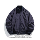 秋季新款拼接半开领夹克男女宽松休闲百搭高级感上衣J7350-特价31，男装夹克，电商A007-1