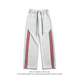 美式弯刀三条杠撞色百搭卫裤运动休闲裤男女同款K8689-特价P40，男装休闲裤，电商A007-1