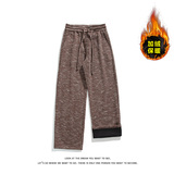 美式宽松阔腿裤垂坠感抽绳加绒加厚休闲裤男K8690JR（加绒）特P52，男装卫衣，电商A007-1