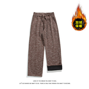 美式宽松阔腿裤垂坠感抽绳加绒加厚休闲裤男K8690JR（加绒）特P52图片