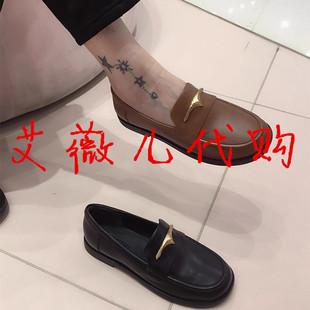 STELLA LUNA女鞋圆头平底小皮鞋学院风厚底乐福鞋司机鞋SL125061