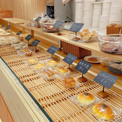 北欧风手工编织柳条面包篮托盘