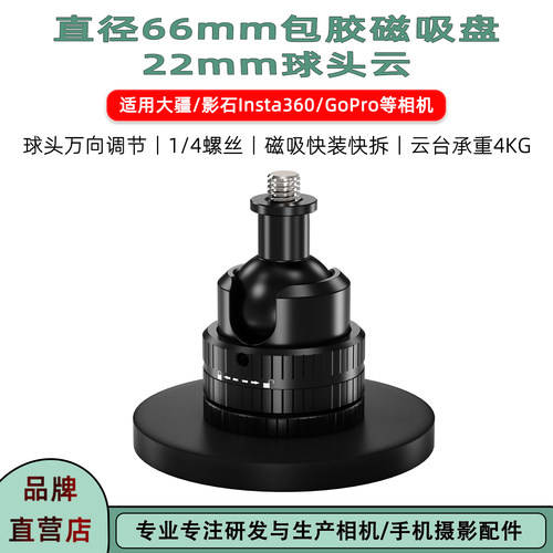 直径66mm包胶吸盘22mm球头云台