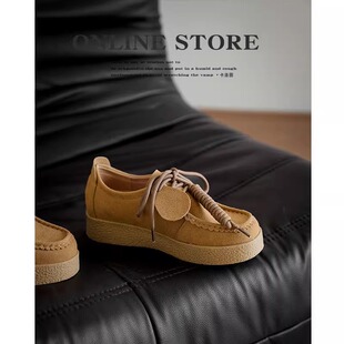 丽园章若楠奚梦瑶高圆圆文淇同款natursun德训鞋厚底休闲袋鼠鞋