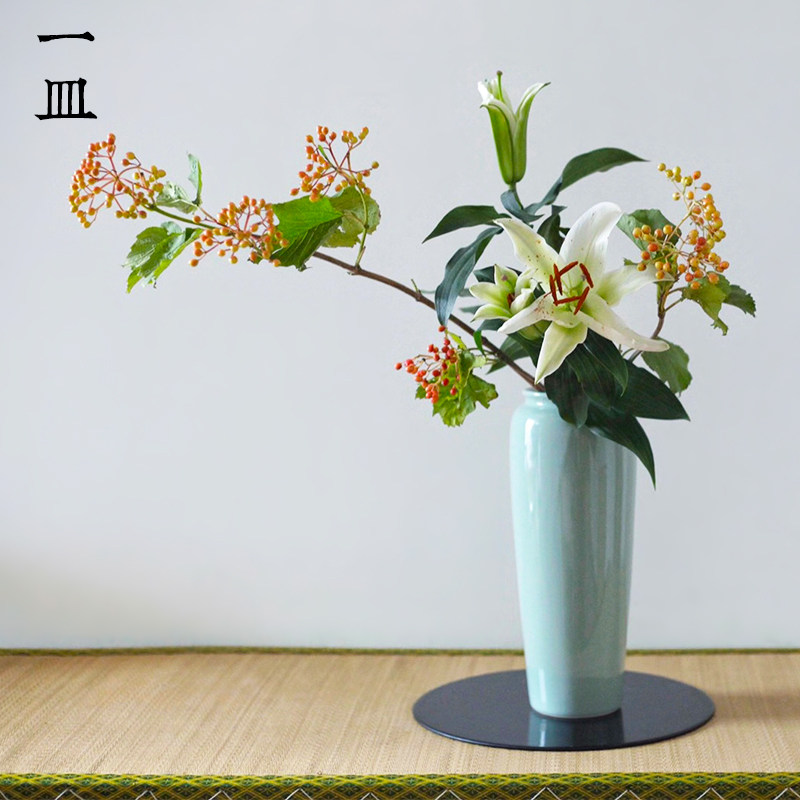 日本花道小原流投入瓶陶瓷花器插花花道工具教学花器花瓶器皿摆件