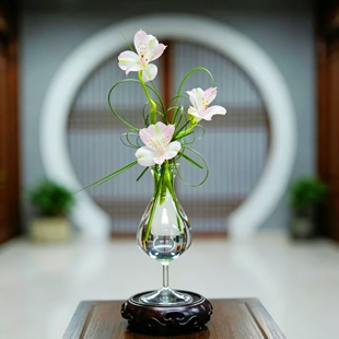 加厚手工高透高脚插花玻璃酒瓶闻香杯加大号
