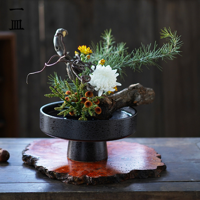 高脚插花器花道花艺花器中华花艺人文茶席花盆创作剑山插花器皿,鲜花速递/花卉仿真/绿植园艺,花盆,淘宝优惠券,粉丝福利购,淘宝优惠卷