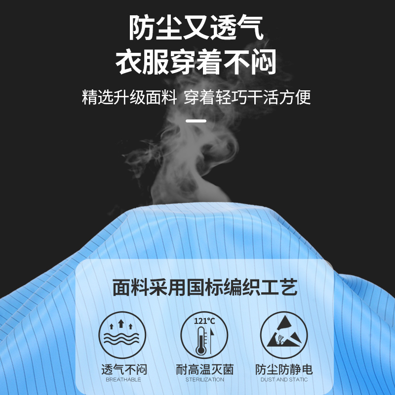 防尘工作服无尘服工业防粉尘连体静电衣喷漆防护服全W身洁净服分