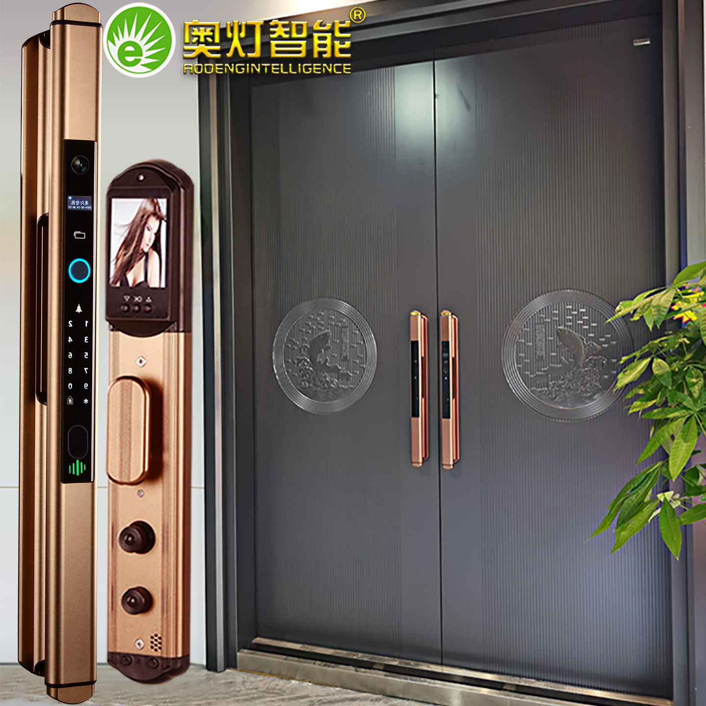 人脸识别指纹锁密码锁防盗门锁