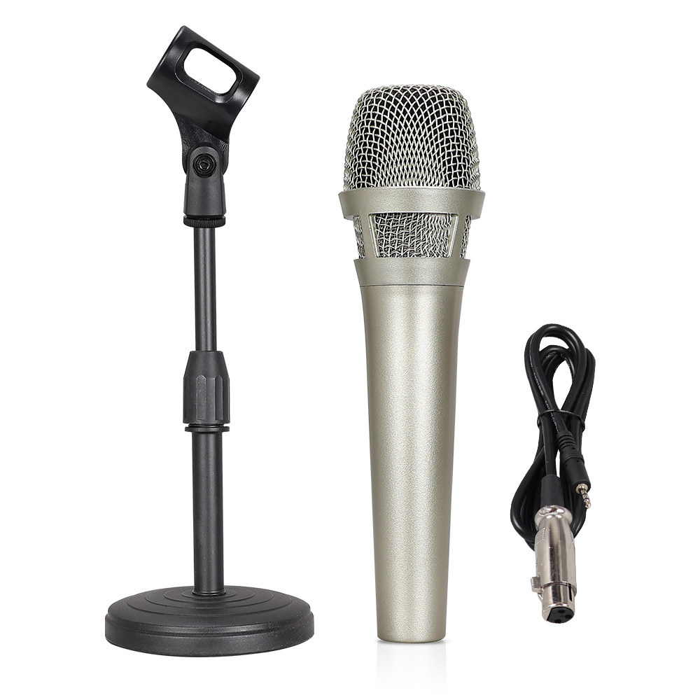 105手持电容麦克风塑料话筒K歌录音手机直播电脑通用抖音