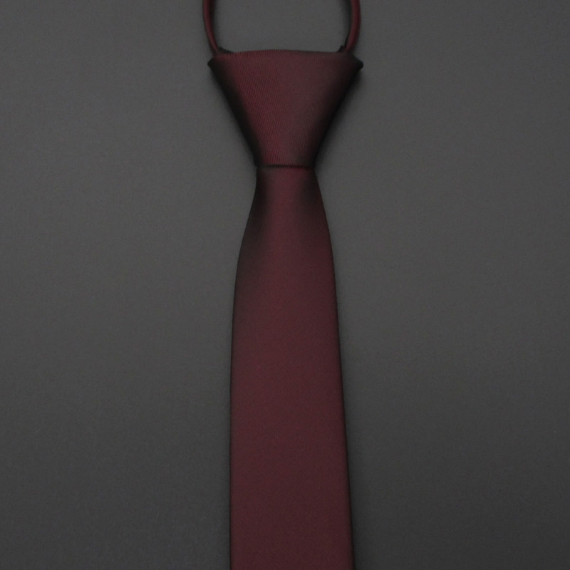 韩版免打哑光酒红色领带男拉链式新郎结婚婚礼西装商务衬衫学生潮