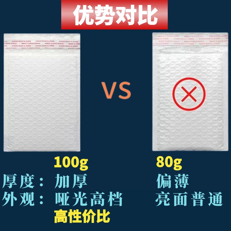 哑光膜加厚气泡袋服装书籍电商信封自封袋快递包装防撞保护泡泡袋-封面