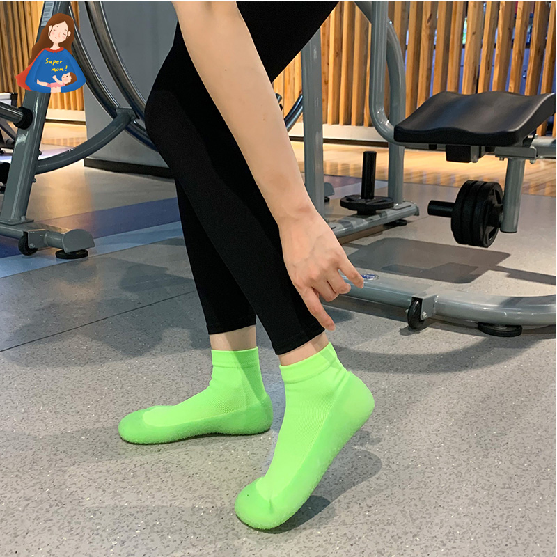 亲子地板袜大人室内防滑软厚底静音儿童透气隔凉幼儿园早教袜套鞋