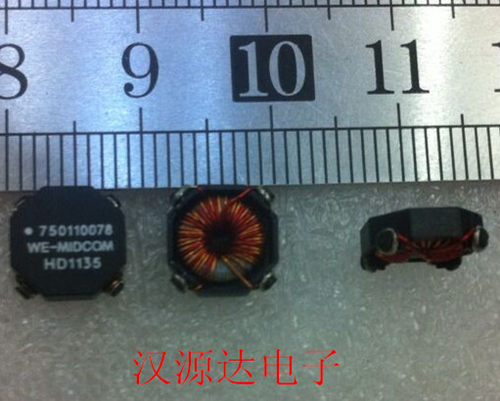 750110078 WE-MIDCOM 6UH：24UH 8.5X8.5X3.3 匝比1：2音频变压器