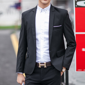 西服套装男士上衣修身韩版商务休闲职业西装新郎结婚礼服xz009p45图片